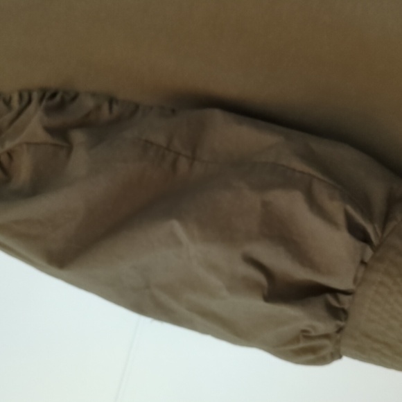 English Factory Olive green Preppy Puffy Sleeves Mini dress Side Pockets Size XS - Picture 10 of 13